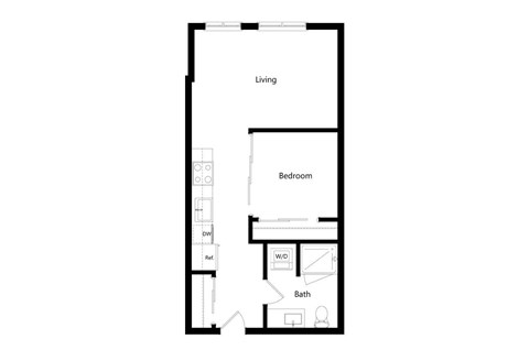 Amara Apartments in Portland, Oregon OA3 Floor Plan